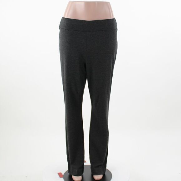 Kasper Plus Size Mid-Rise Pull-On Pants in Dark Gray - Picture 1 of 5